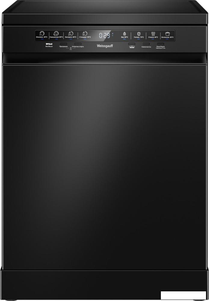 Отдельностоящая посудомоечная машина Weissgauff DW 6038 D Dual Wash Black- фото