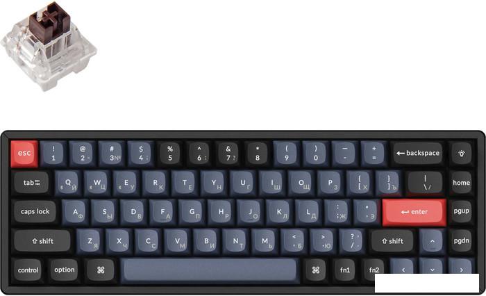 Клавиатура Keychron K6 Pro RGB K6P-J3-RU (Keychron K Pro Brown)- фото