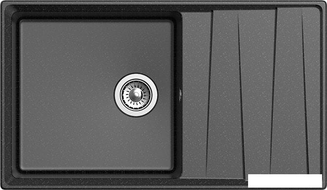 Кухонная мойка GranFest GF-LV-860L (черный)- фото2