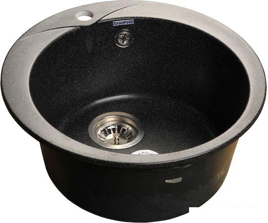 Кухонная мойка GranFest Rondo GF-R480 (черный)- фото