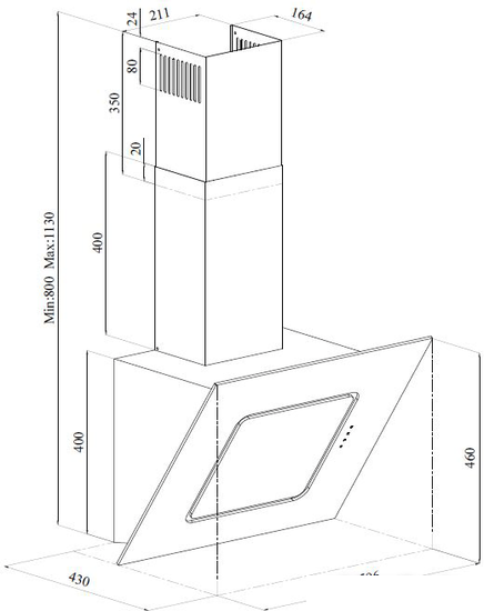 Кухонная вытяжка BEKO HCA 62540 B- фото2