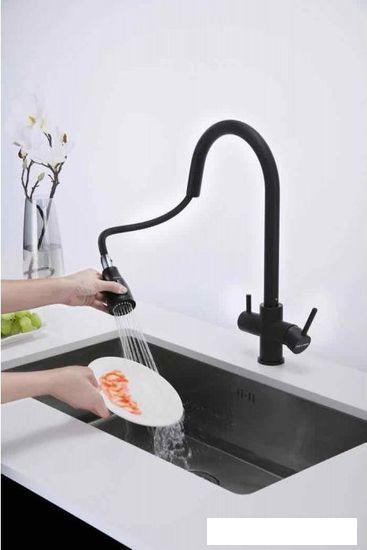 Смеситель Paulmark Lange La214212-401 (антрацит)- фото3