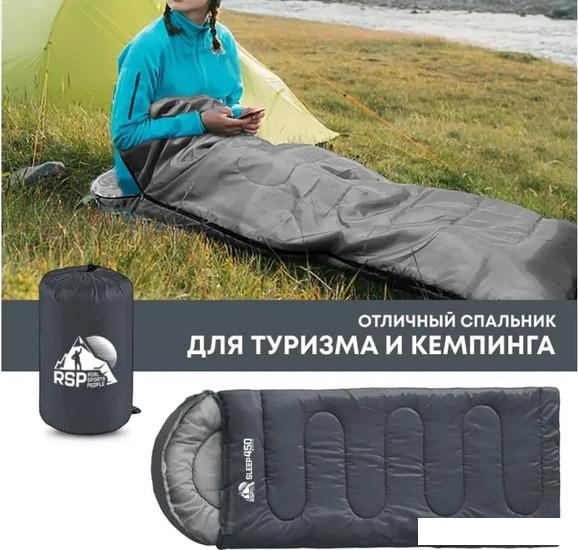 Спальный мешок RSP Outdoor Sleep 450 L RipStop 2024 (серый, 220x75см, молния слева)- фото3