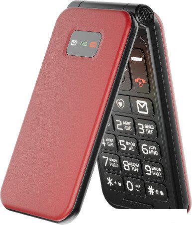 Телефон Olmio F19 (красный)- фото