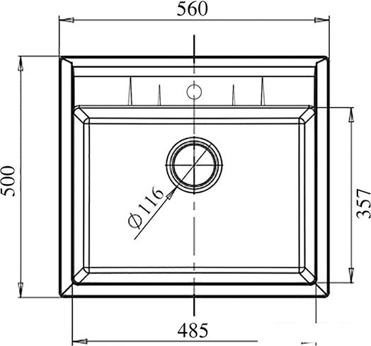 Кухонная мойка GranFest GF-Q-561 (иней)- фото3