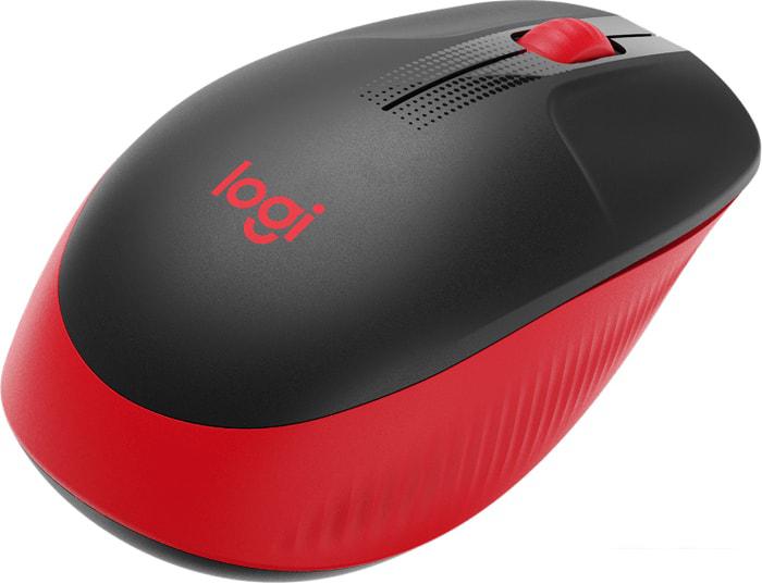 Мышь Logitech M190 (черный/красный)- фото4