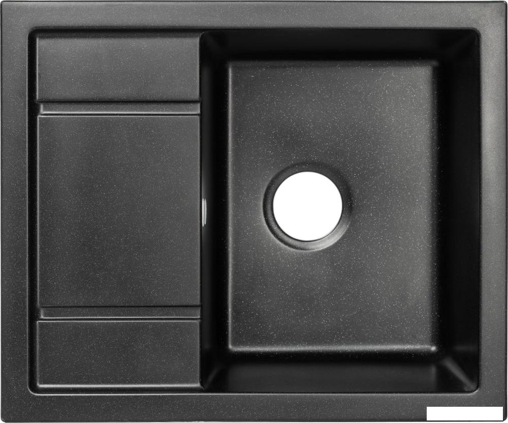 Кухонная мойка Saniteco Fortis (оникс с сифоном)- фото2
