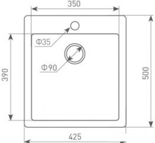 Кухонная мойка Zigmund & Shtain Platz 425 (молодое шампанское)- фото2