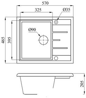 Кухонная мойка БелЭворс Mila L + смеситель W4998-3-22 (черный)- фото4