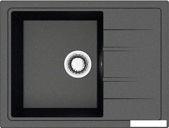 Кухонная мойка Berge BR-5850 (черный матовый)- фото