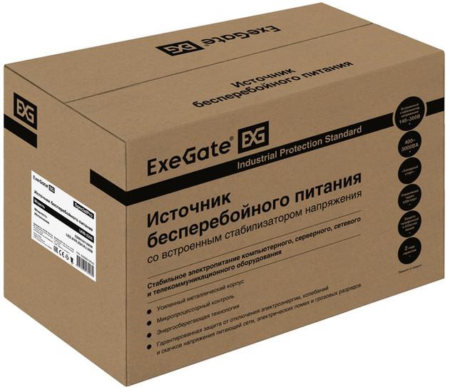 Источник бесперебойного питания ExeGate SpecialPro UNB-2200.LED.AVR.2SH.RJ.USB EX292613RUS- фото4