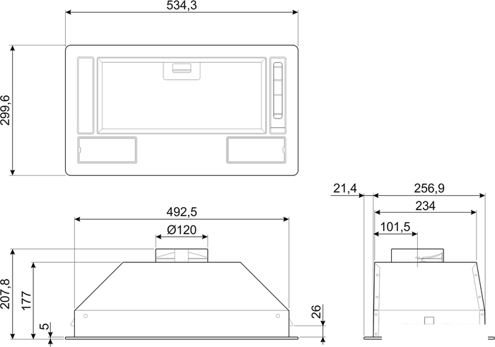 Кухонная вытяжка Smeg KSG52HE- фото3