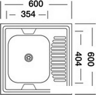 Кухонная мойка КромРус ЕС-209Б (левая)- фото2