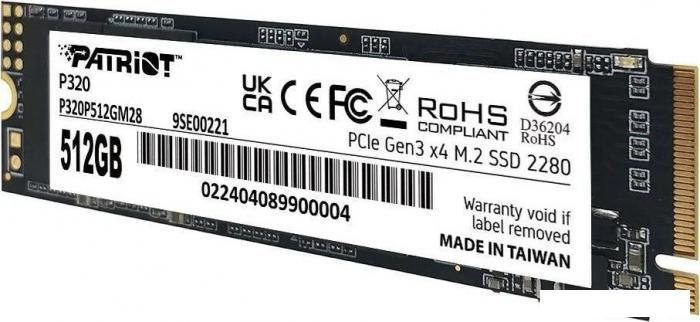 SSD Patriot P320 512GB P320P512GM28- фото2