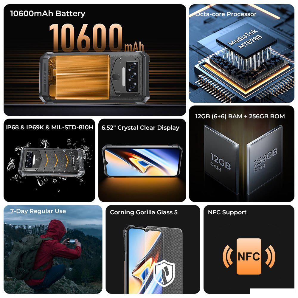Смартфон Oukitel WP38 6GB/256GB (черный)- фото2