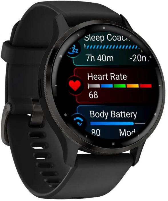 Умные часы Garmin Venu 3 (черный, с силиконовым ремешком)- фото2