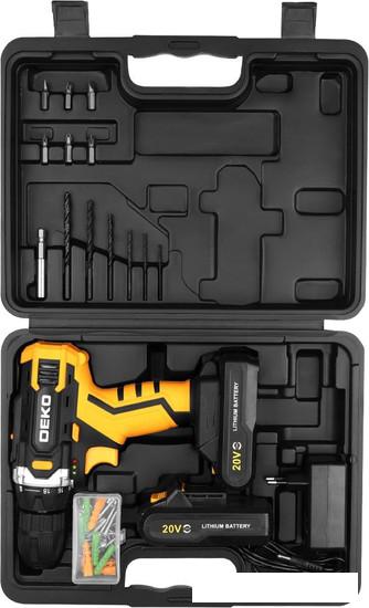 Дрель-шуруповерт Deko DKCD20V 080-1009 (с 2-мя АКБ, кейс, оснастка)- фото3