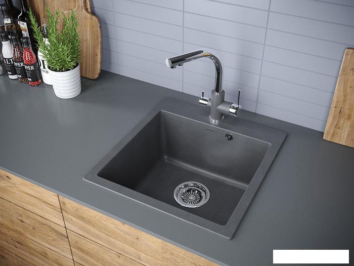 Кухонная мойка Paulmark Praktisch PM105152-DG- фото3