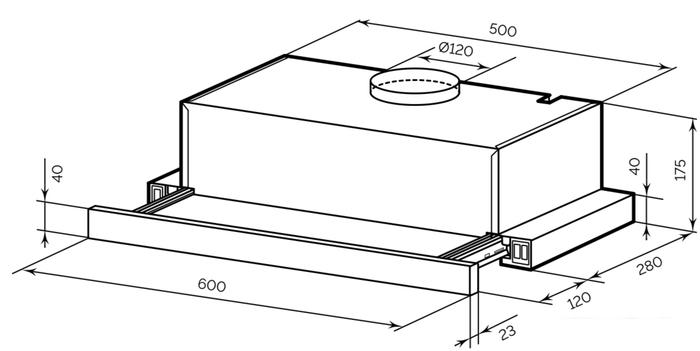 Кухонная вытяжка LEX Honver 2M 600 (белый)- фото2