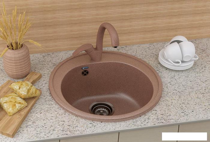Кухонная мойка Ulgran U-101 (шоколад)- фото2