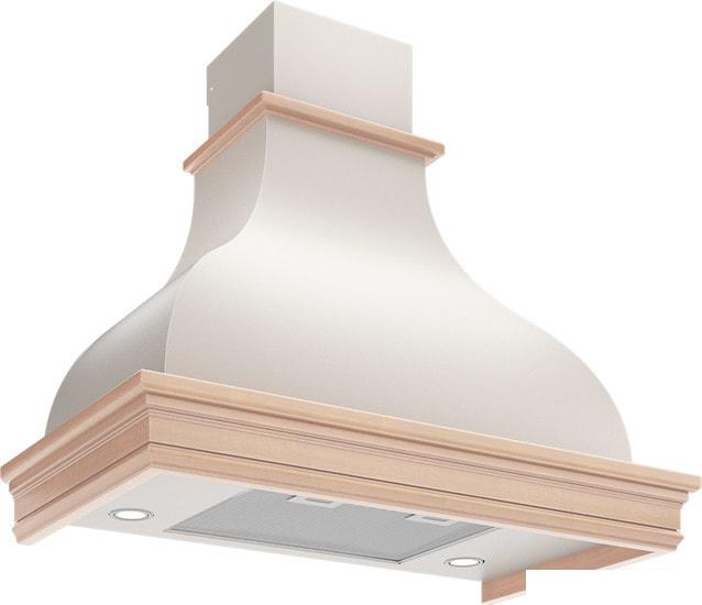 Кухонная вытяжка Elikor Аркада Валенсия 60П-650-П3Д (белый муар/дуб неокрашенный)