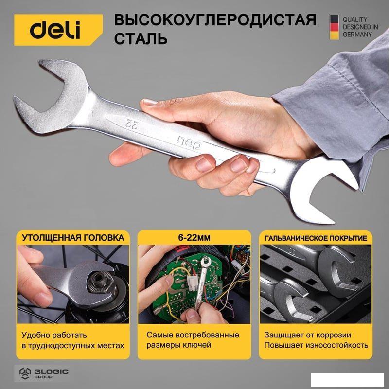 Набор ключей Deli DL160008A (8 предметов)- фото4