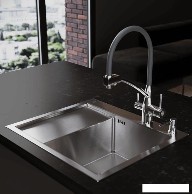 Кухонная мойка РМС MRK-5851R (с дозатором)- фото2