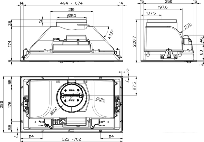 Кухонная вытяжка Faber Inka Smart HC X A70 305.0599.308- фото3