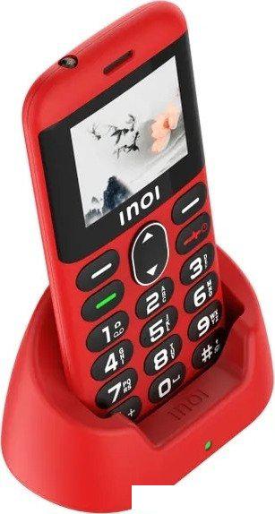 Телефон Inoi 148 Senior 4G (красный)- фото3
