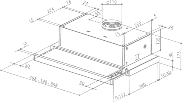 Кухонная вытяжка Faber Flox Glass BK A50 315.0567.355- фото2