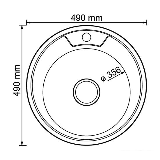 Кухонная мойка Mixline 528182 (полированная, 0.6 мм)- фото2