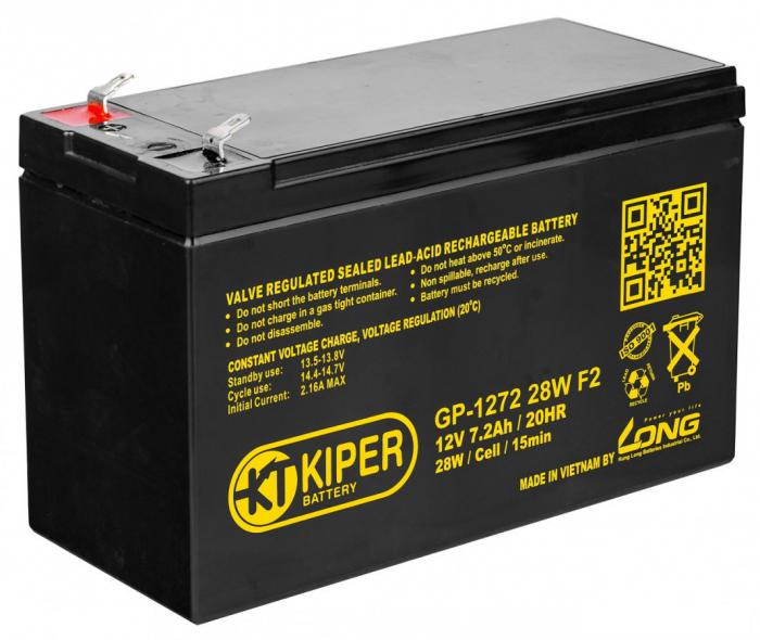 Аккумулятор для ИБП Kiper GP-1272 28W F2 (12В/7.2 А·ч)