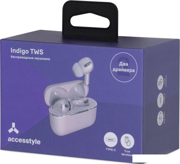 Наушники AccesStyle Indigo TWS (розовый)- фото3