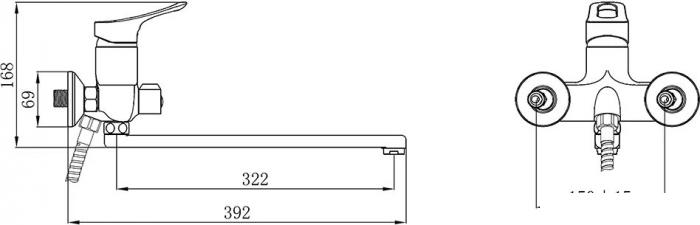 Смеситель РМС SL120-006E- фото2