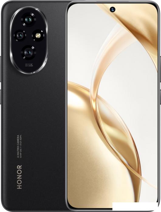Смартфон HONOR 200 12GB/512GB международная версия (вельветовый черный)- фото