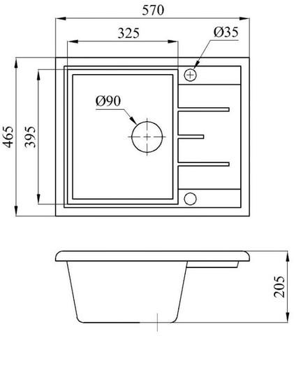 Кухонная мойка AV Engineering Platinum AV765495PBK (черный)- фото3