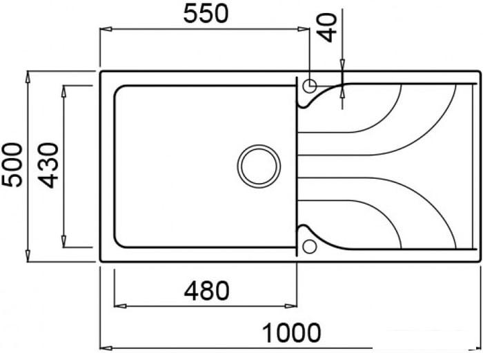 Кухонная мойка Elleci Ego 480 Bianco Antico G62- фото2