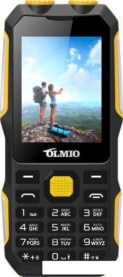 Кнопочный телефон Olmio X02 (черный/желтый)- фото2