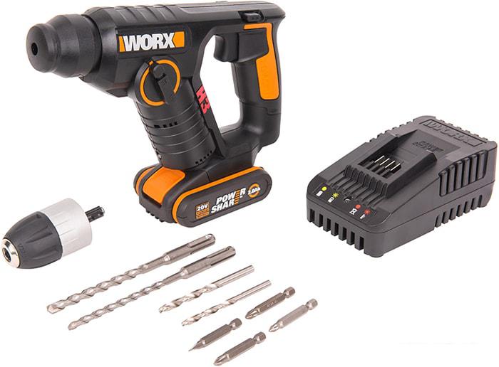 Перфоратор Worx WX394.3 (с 1-м АКБ, кейс)- фото