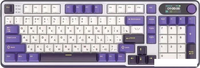 Клавиатура Royal Kludge RK-S98 RGB Blackberry (RK Chartreuse)- фото