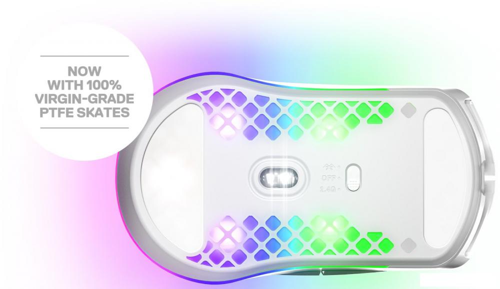 Игровая мышь SteelSeries Aerox 3 Wireless 2022 Edition Snow- фото3