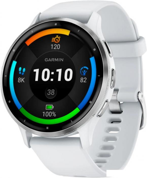 Умные часы Garmin Venu 3 (белый, с силиконовым ремешком)- фото