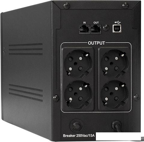 Источник бесперебойного питания ExeGate LLB-2200.LCD.AVR.EURO.RJ.USB EP285531RUS- фото2