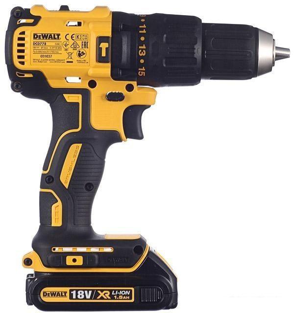 Ударная дрель-шуруповерт DeWalt DCD778S2T (с 2-мя АКБ 1.5 Ah)- фото2