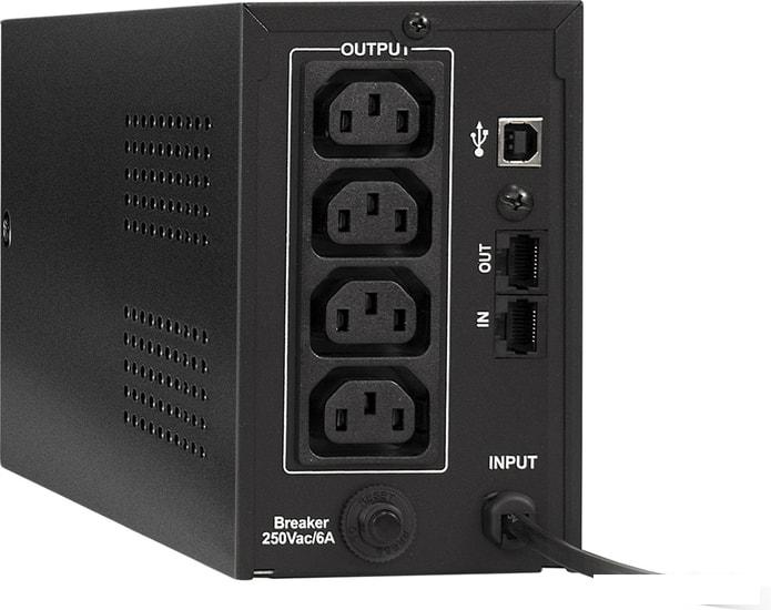 Источник бесперебойного питания ExeGate SpecialPro Smart LLB-800.LCD.AVR.C13.RJ.USB- фото2