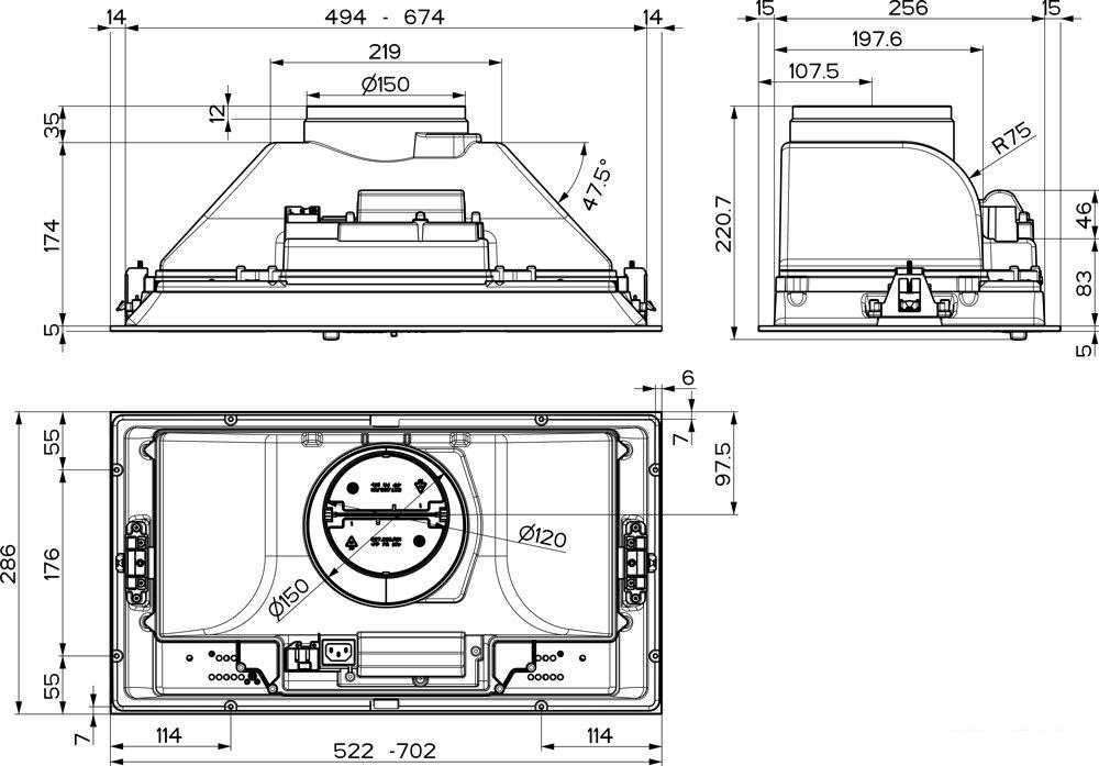 Кухонная вытяжка Faber Inka Smart C LG A70 305.0599.306- фото4