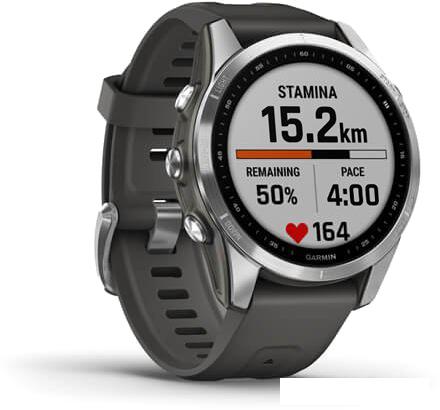 Умные часы Garmin Fenix 7S 42 мм (серебристый/графитовый)- фото3