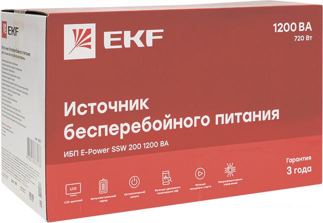 Источник бесперебойного питания EKF E-Power SSW 200 1200 ВА Proxima- фото3