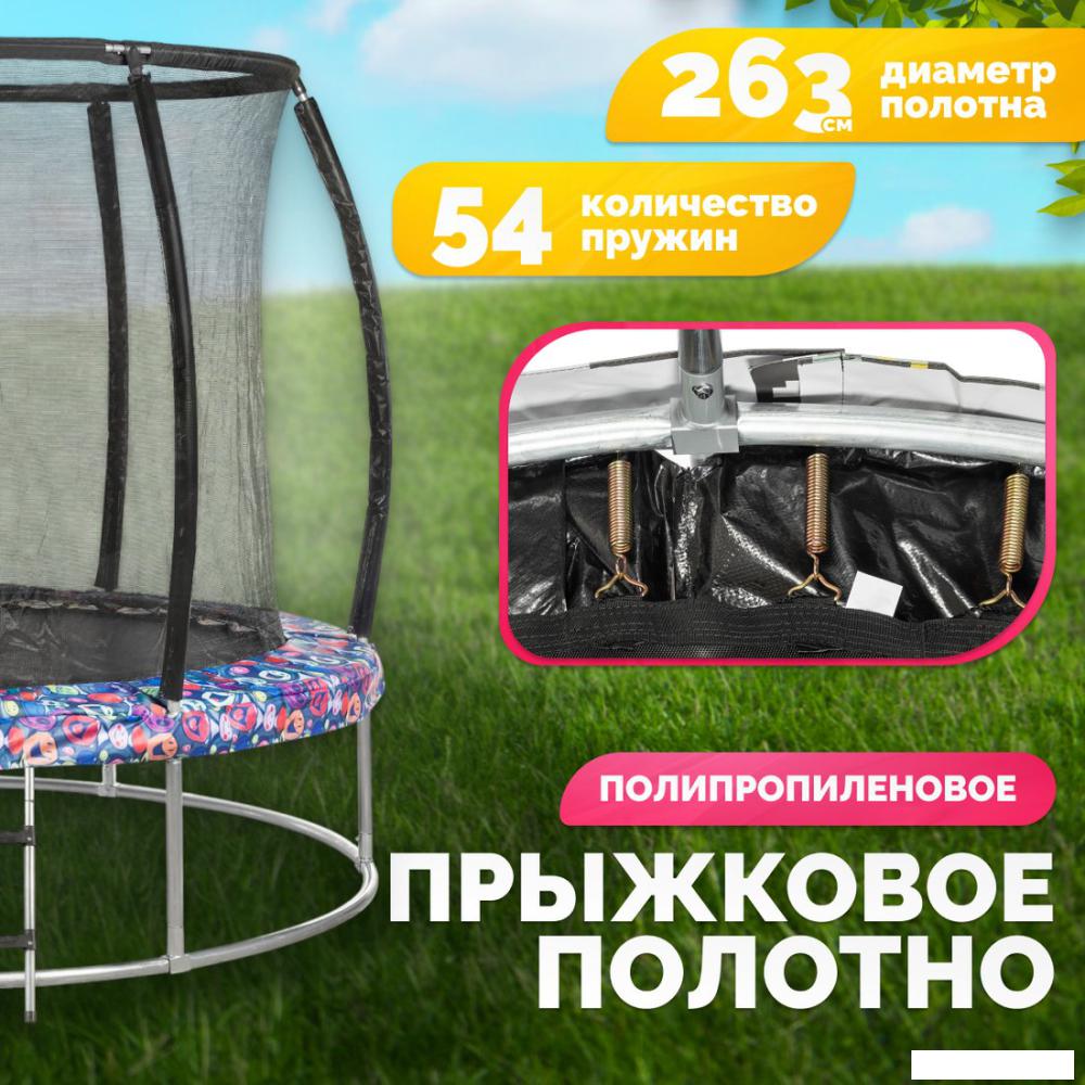 Батут Sundays Favorite Premium 10FT (смайл, с сеткой, с лестницей)- фото3