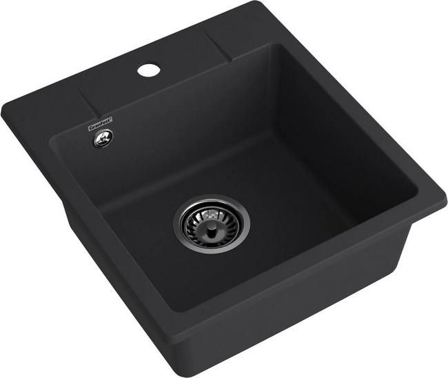 Кухонная мойка GranFest QUARZ GF-UR-245 (черный)- фото2